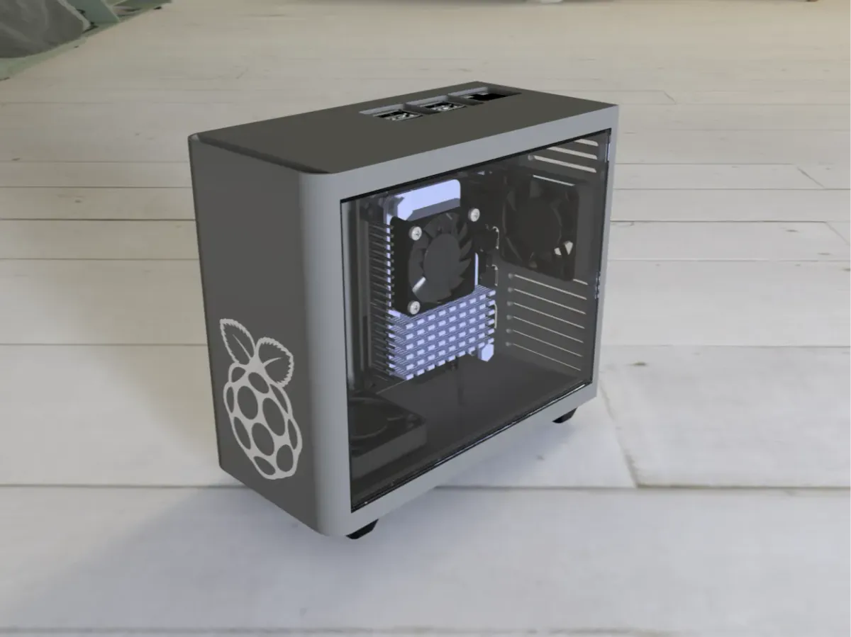 Gabinete en miniatura con forma de torre compacta