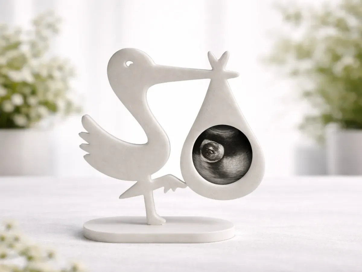 Soporte de ecografía con forma de cigüeña