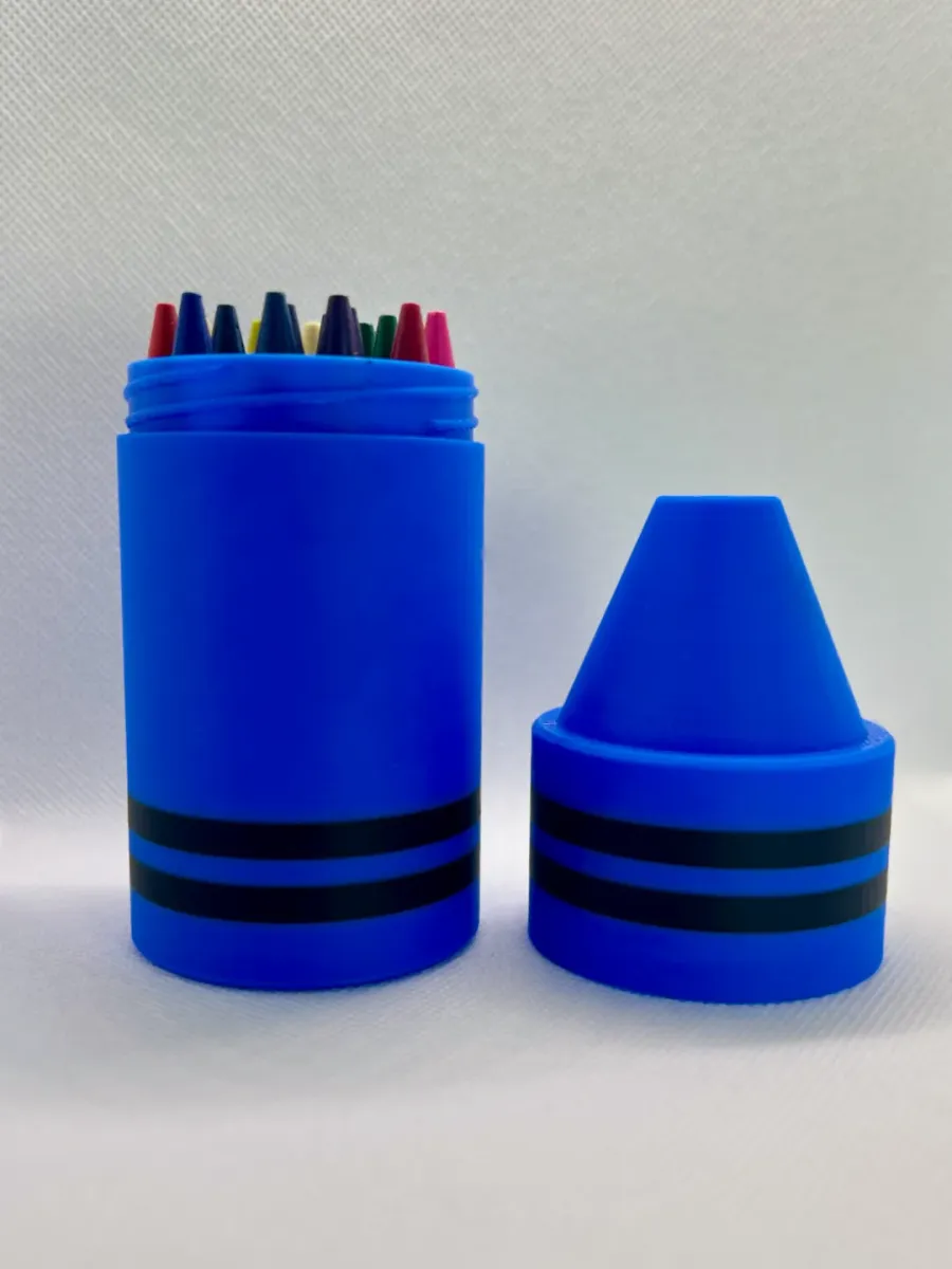 Bote para crayones con boca ancha