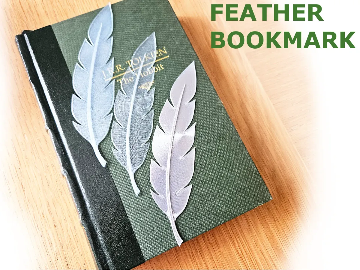 Marcador de libros con forma de pluma