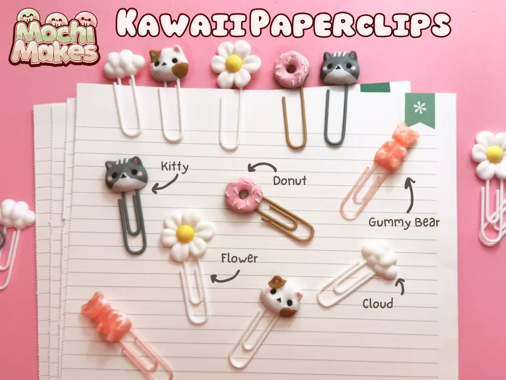 Clips para papeles con formas simpáticas