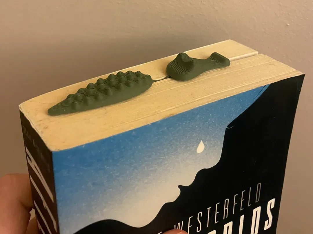 Marcador de libros con forma de cocodrilo