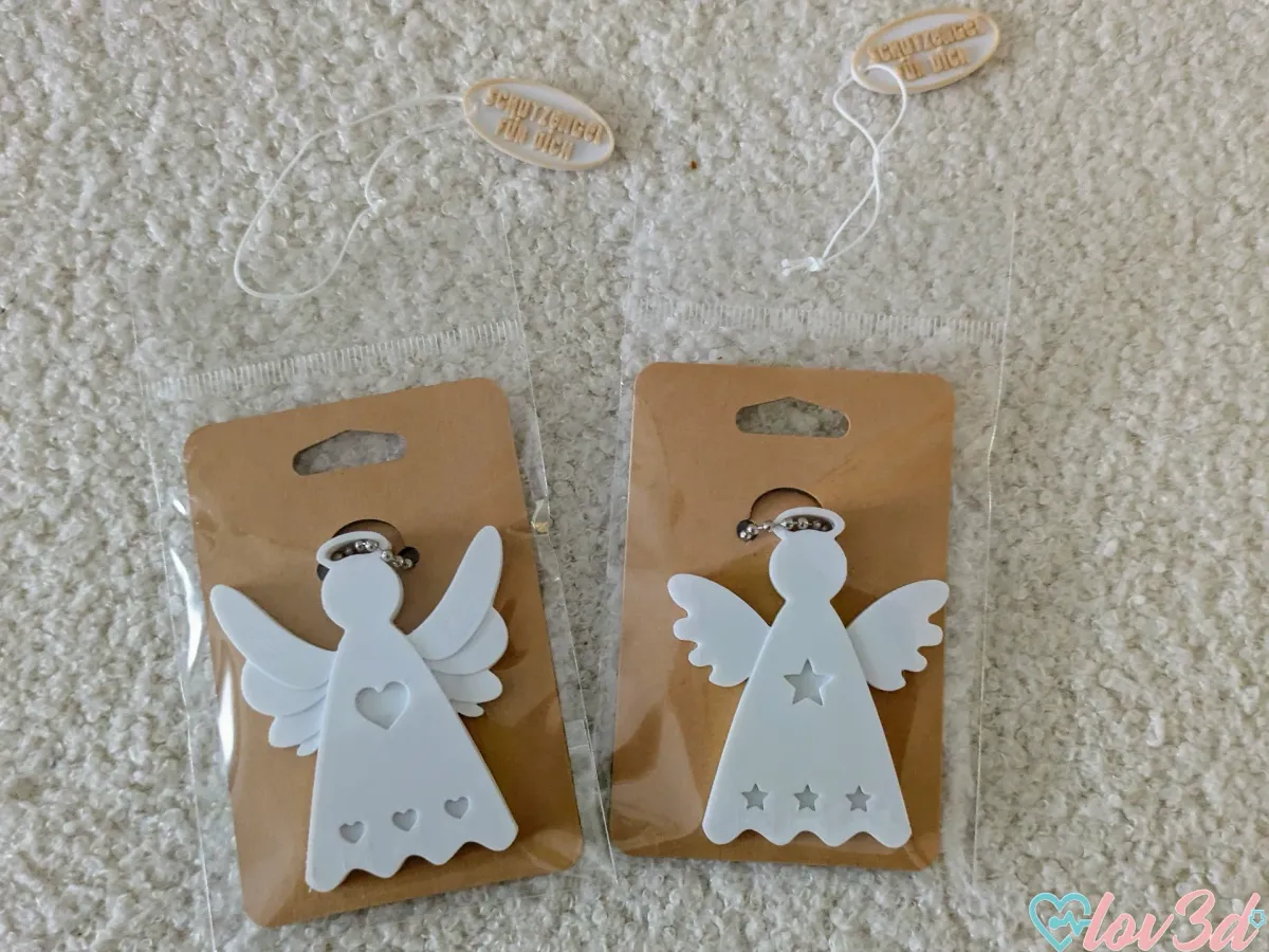 Par de llaveros de ángel de la guarda