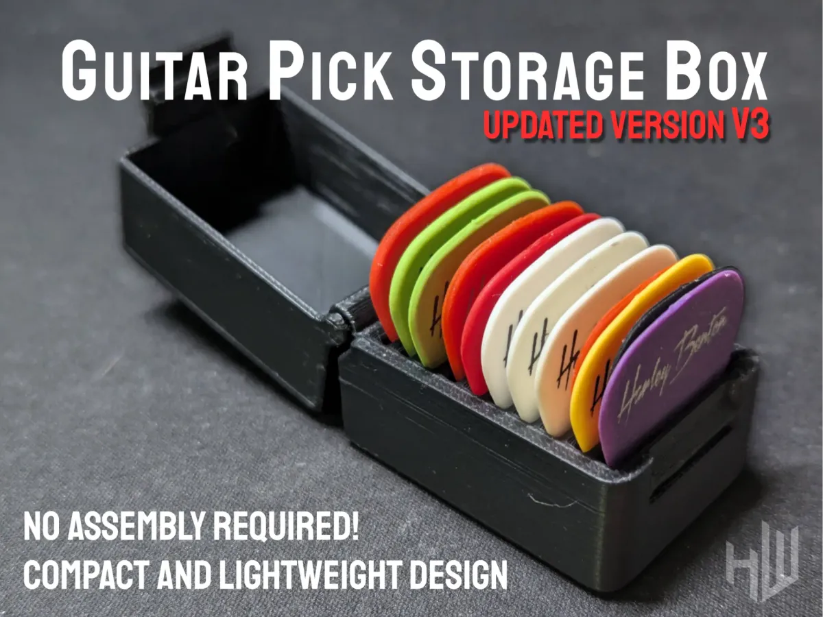 Cajita para púas de guitarra