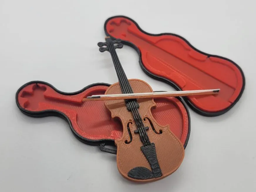 Violín en miniatura para vitrina