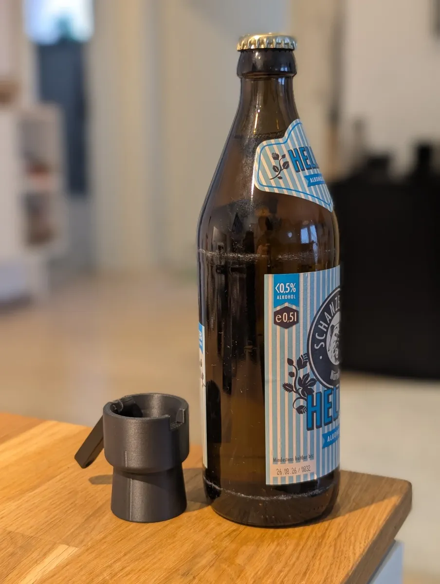 Lanzador de chapitas para pico de botella