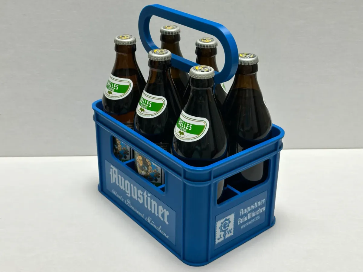 Canasto de asa alta para seis botellas