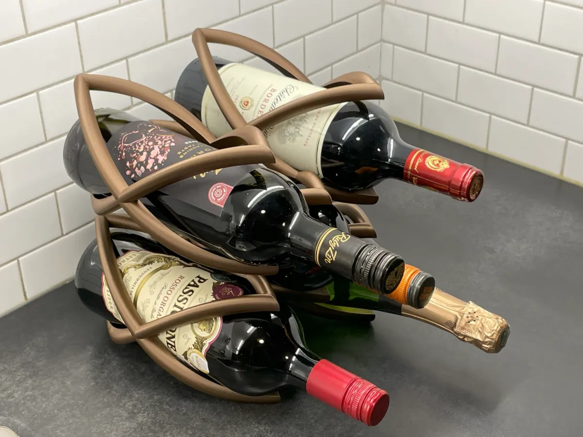 Botellera de mesada para cinco botellas