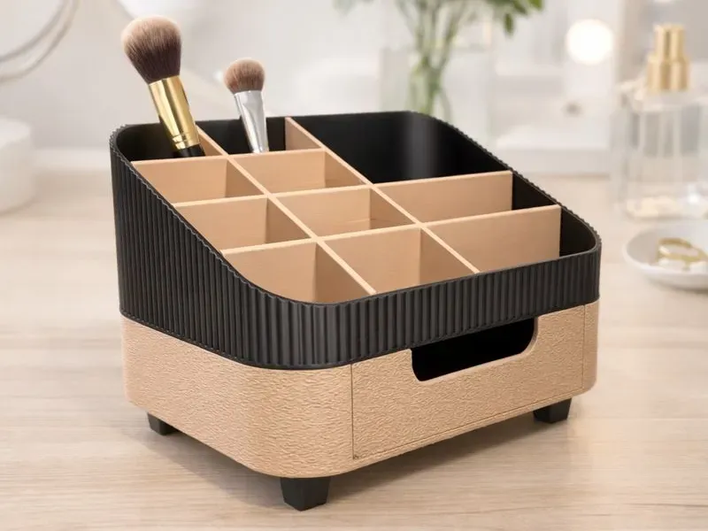 Organizador de maquillaje grande con cajones