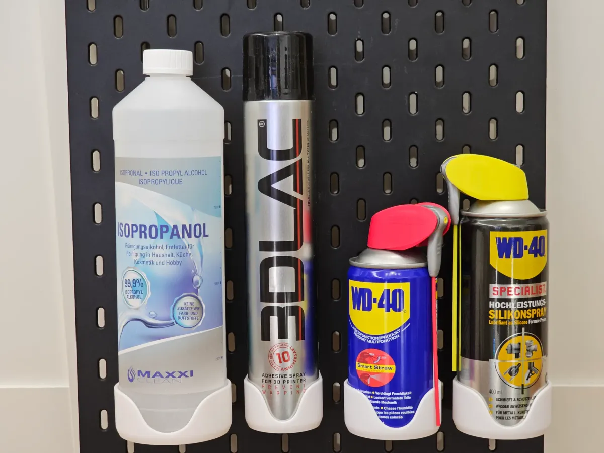 Soportes de botellas para panel perforado