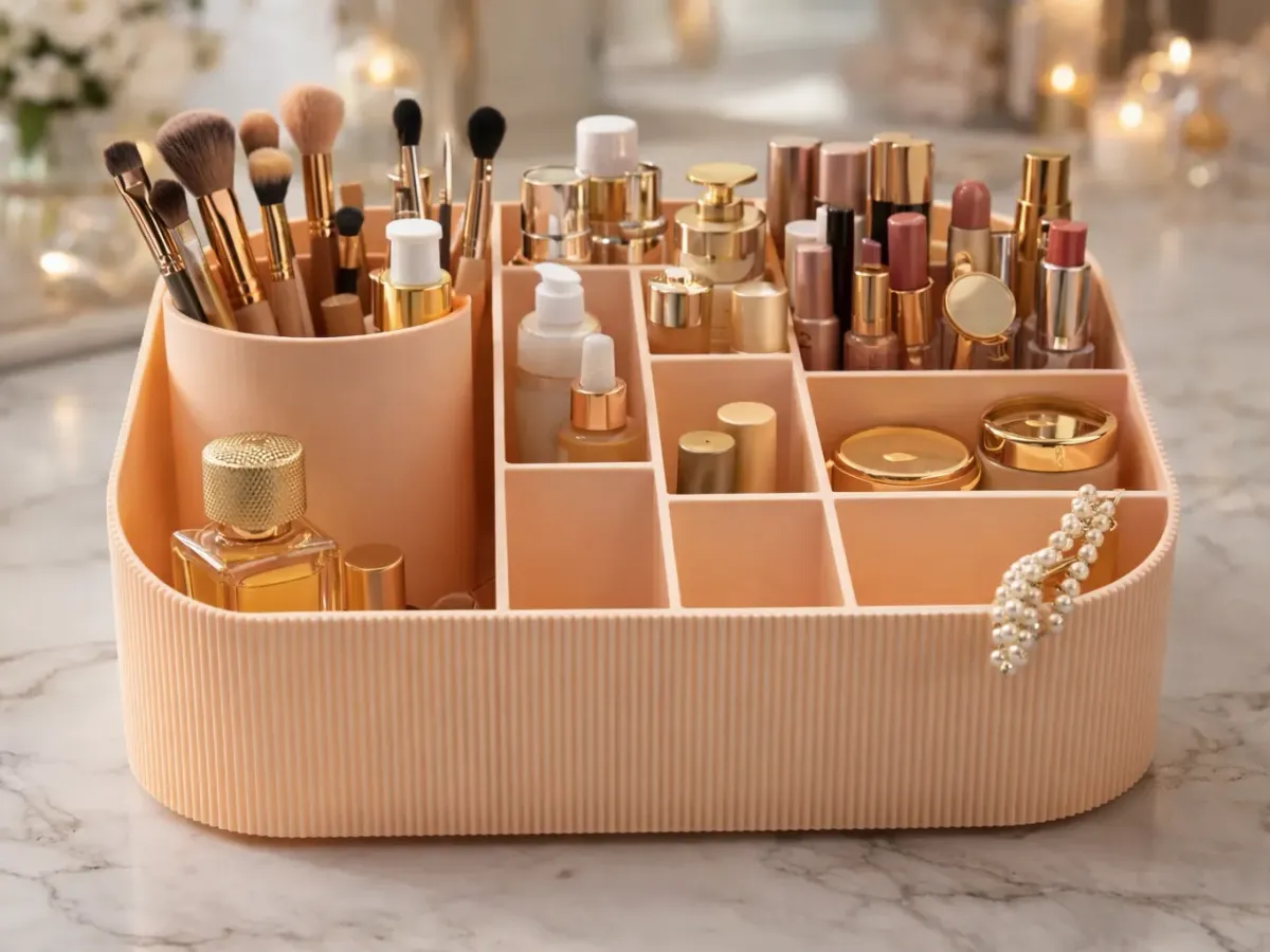 Organizador de cosméticos por módulos encastrables