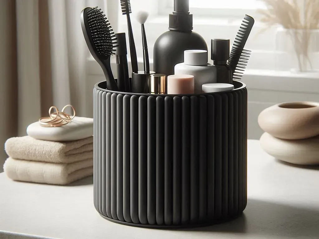 Vaso acanalado con fondo perforado para baño