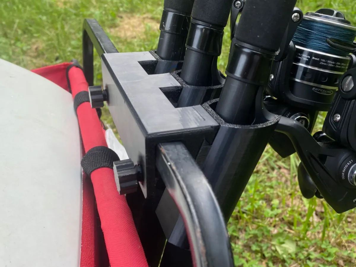 Portacañas para borde de carrito de carga