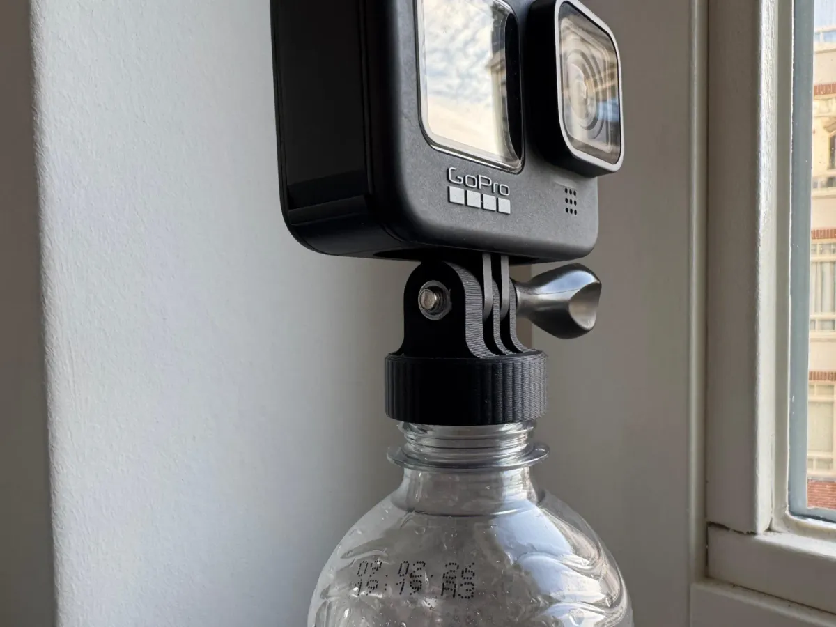 Soporte de cámara de acción para botella