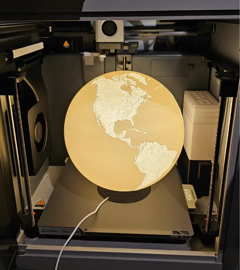 Globo terráqueo grande para lámpara