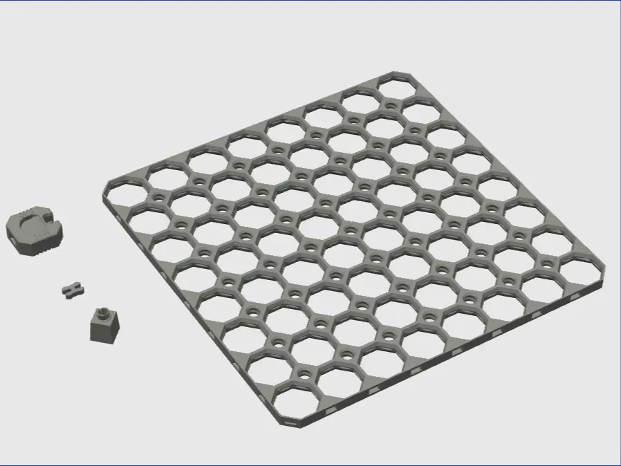 Panel modular de pared con clips para herramientas