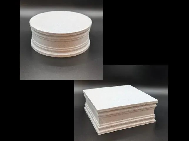 Peanas redondas y cuadradas para figuras y maquetas