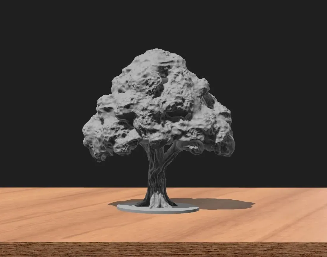 Árbol de tronco y copa para maquetas