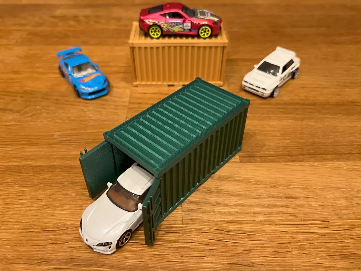 Contenedor escala 1:64 para diorama de garaje