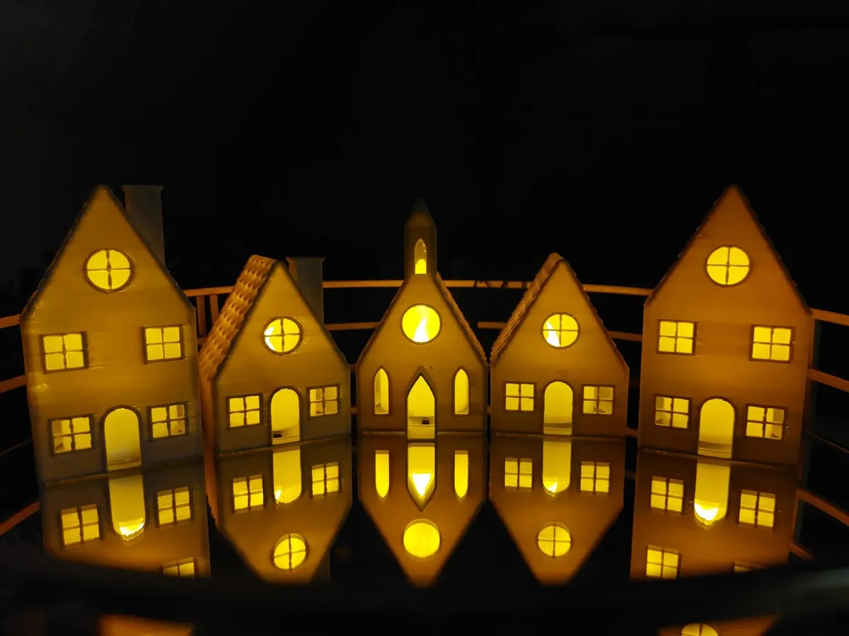 Casitas portavelas en miniatura para decorar