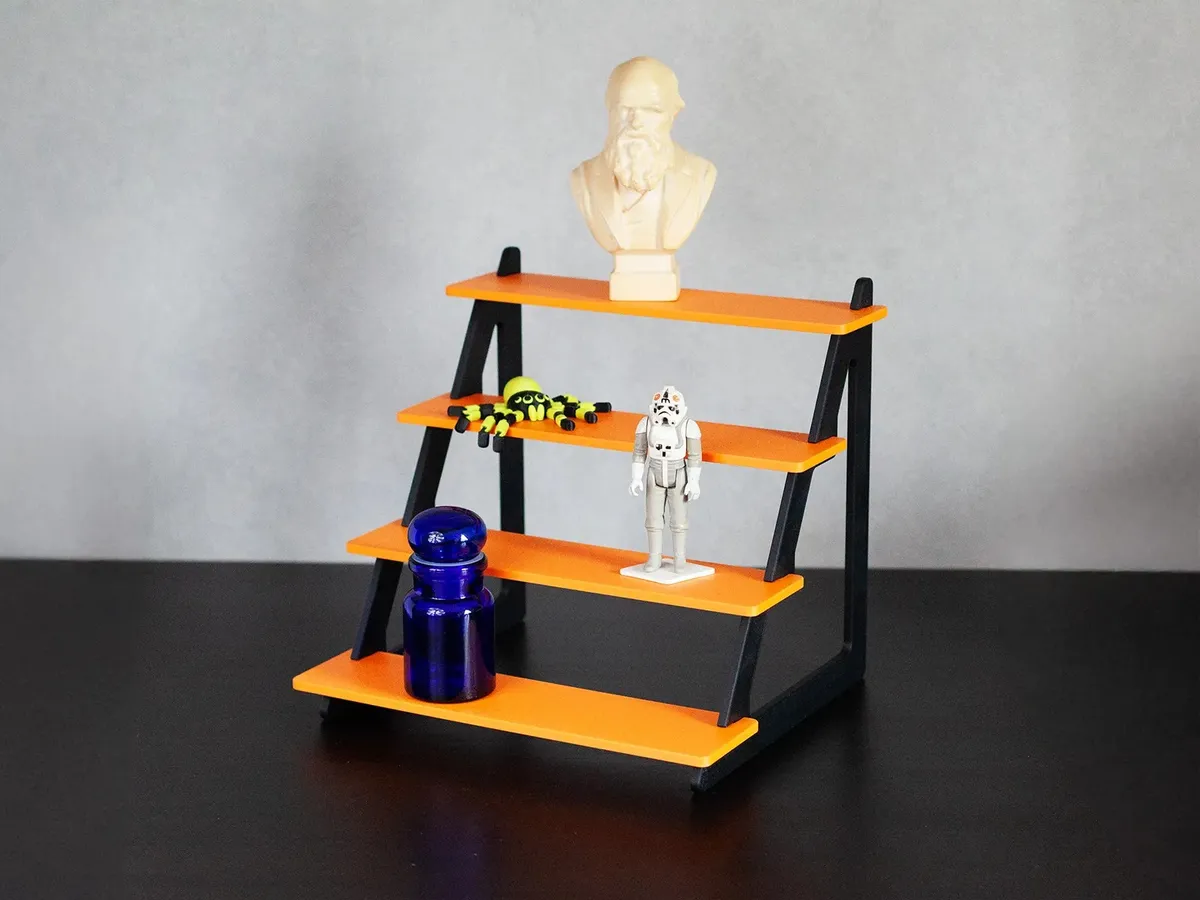 Expositor de cuatro estantes para figuras y adornos