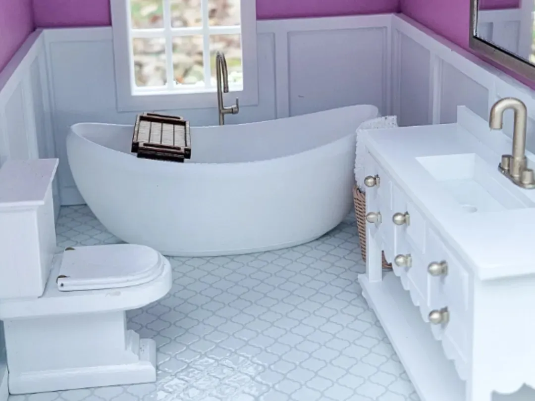 Bañera escala 1:12 para casa de muñecas