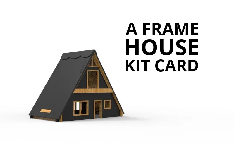 Kit plano para armar cabaña triangular en miniatura