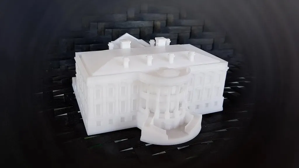 Maqueta de la Casa Blanca en miniatura
