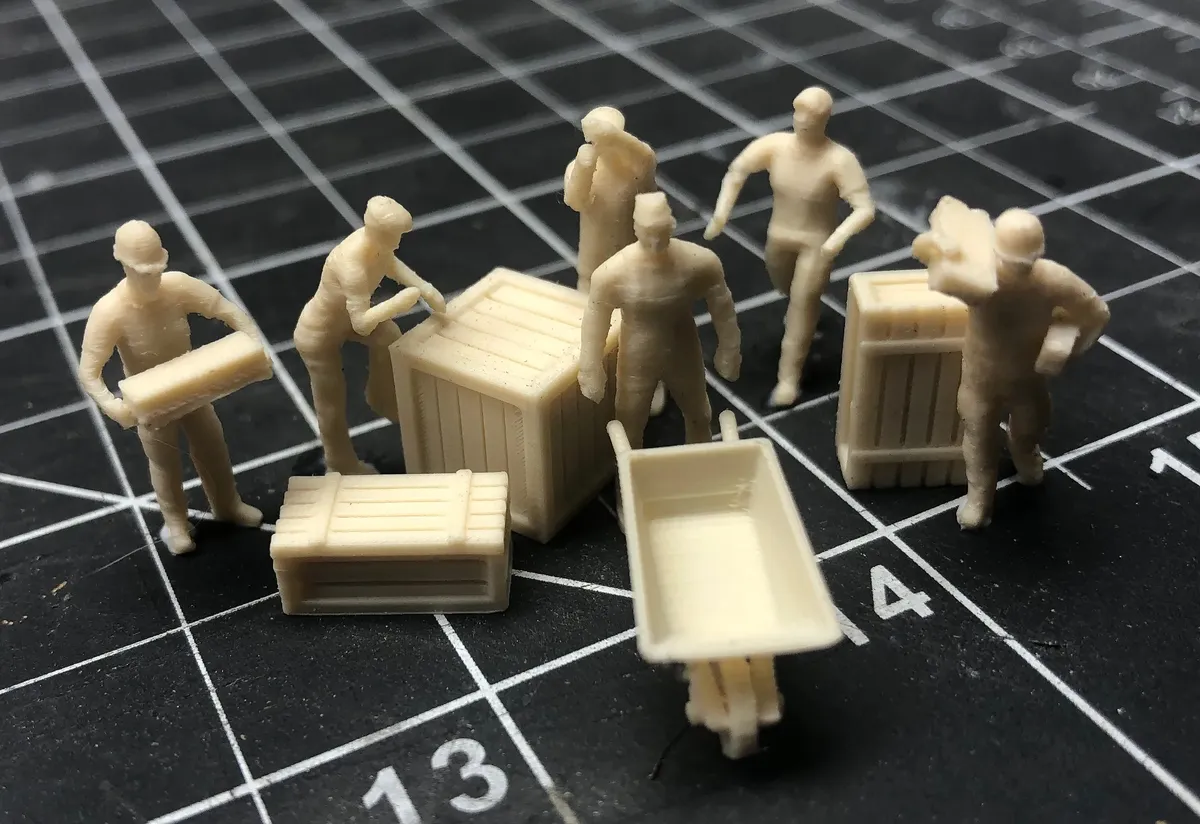 Obreros en miniatura escala HO para maquetas