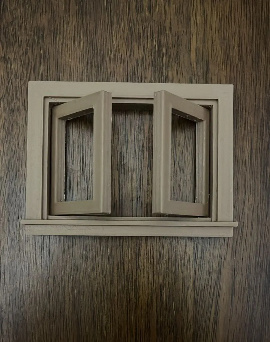 Carpintería tipo de ventana con marco, escala 1:20