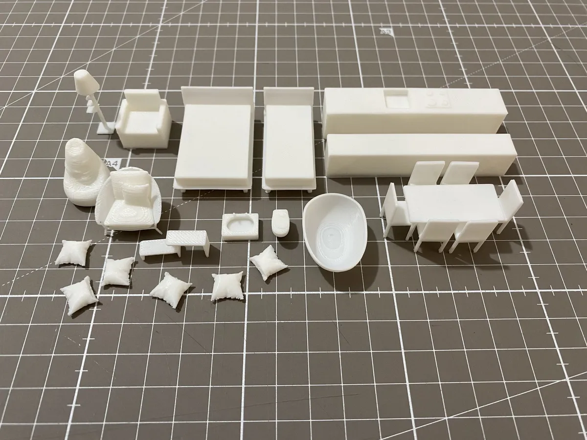 Inodoro, bidet y lavatorio, escala 1:20