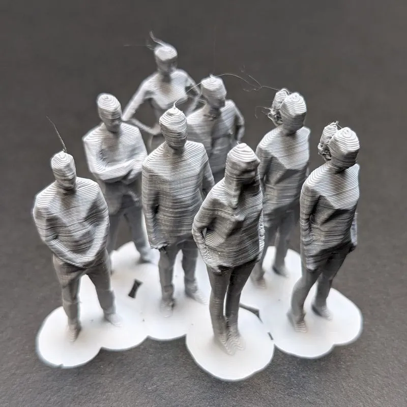 Juego de doce figuras humanas variadas, escala 1:50