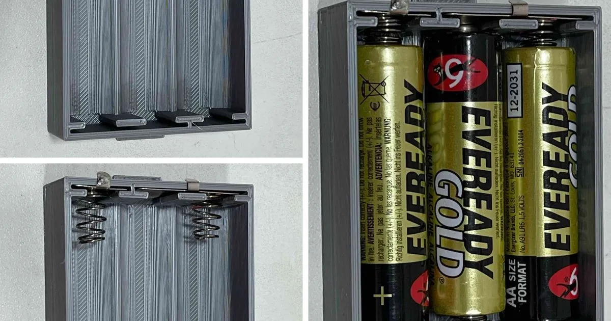 Caja de pilas oculta con interruptor