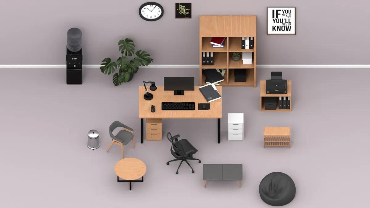 Kit de planta de oficina, escala 1:50
