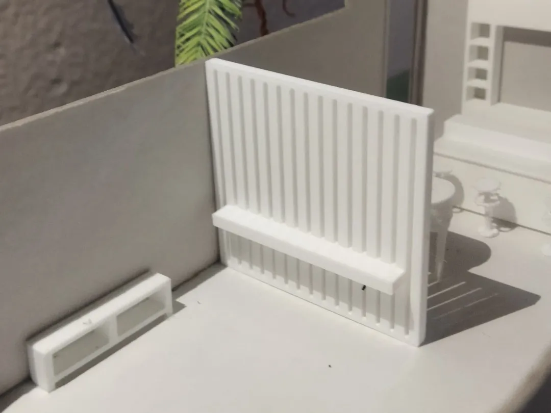 Juego de paños de pared móviles, escala 1:100