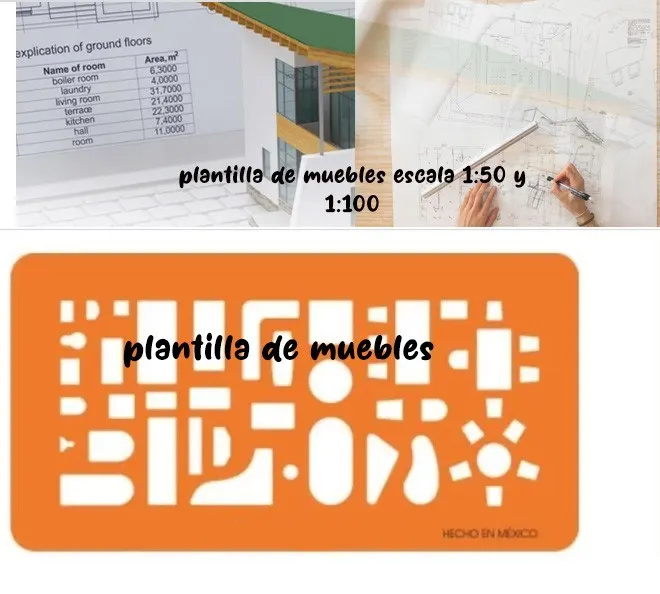 Plantilla de barrido de puerta, escala 1:100