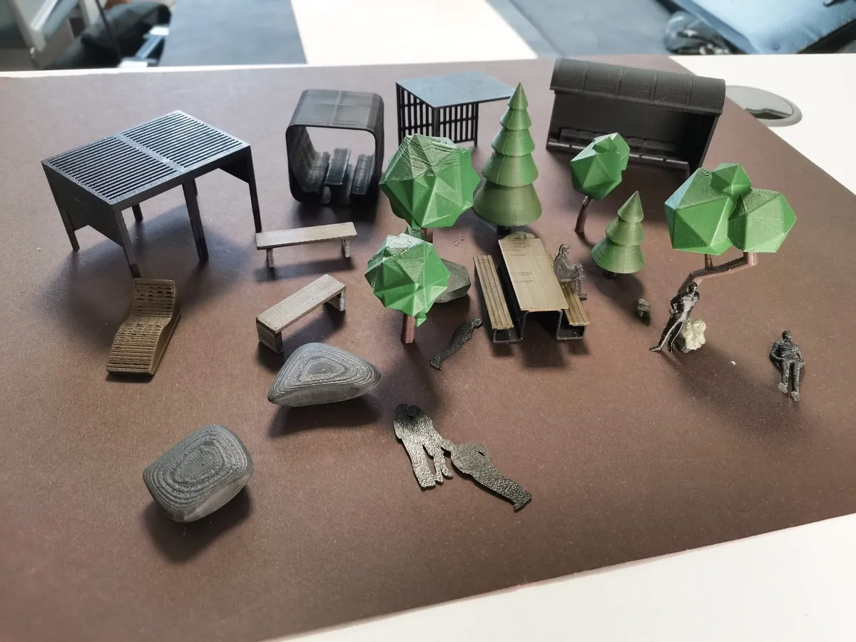Farola de calle para maqueta, escala 1:50