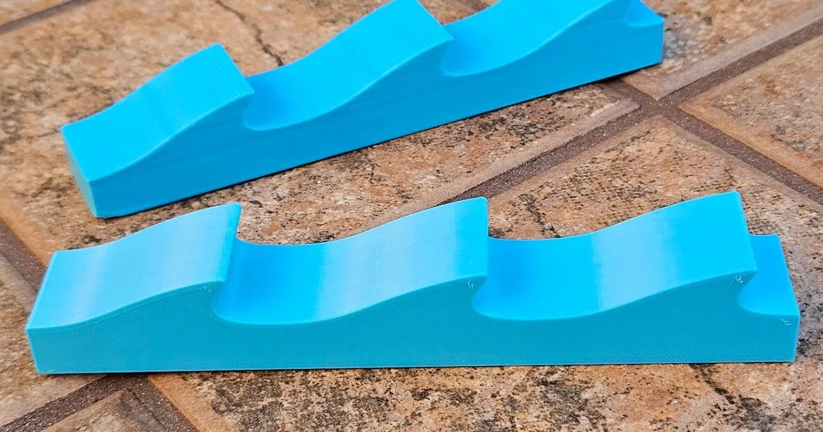 Placa de textura de agua con oleaje, escala 1:100