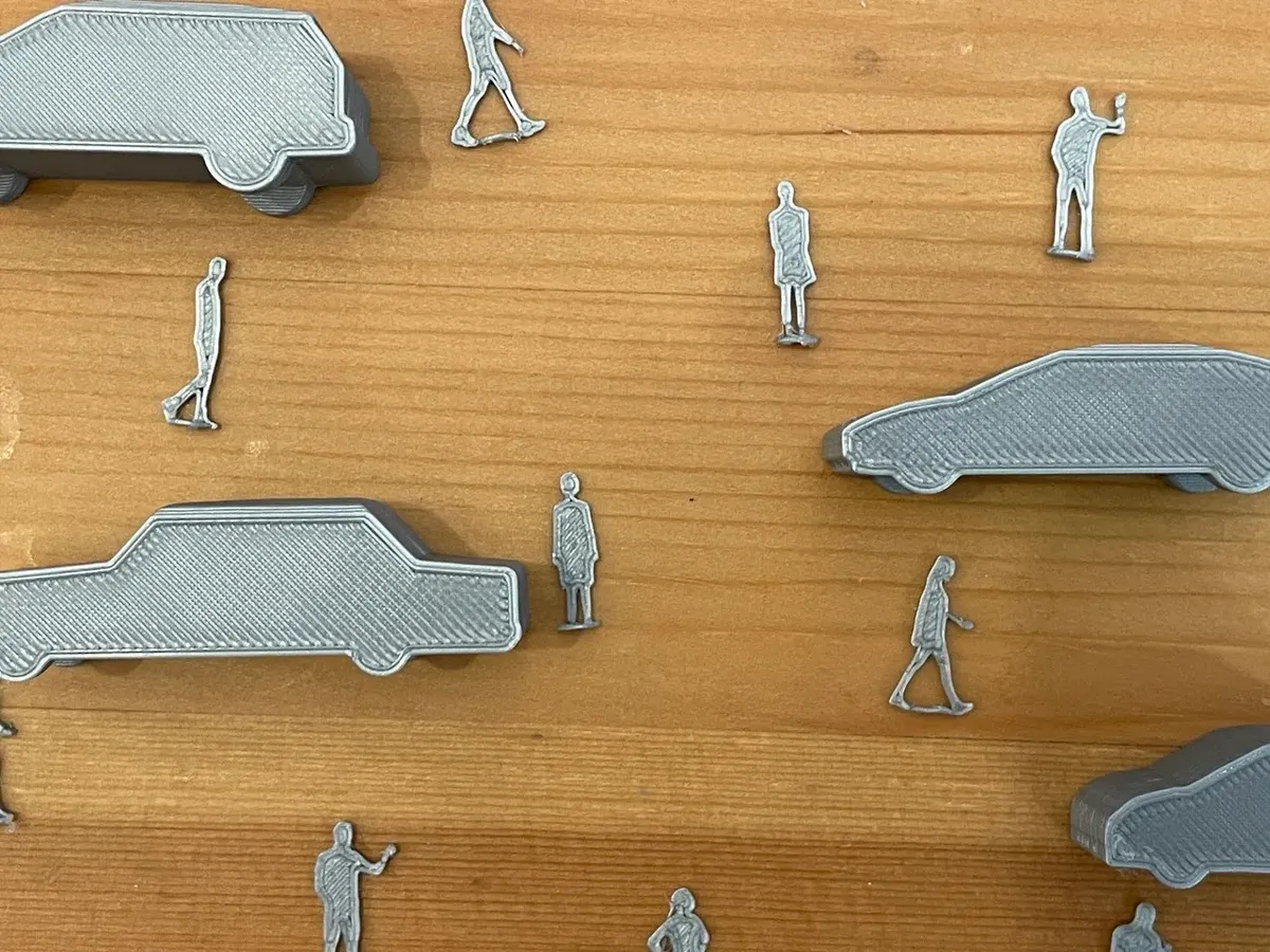Auto de calle para maqueta, escala 1:100