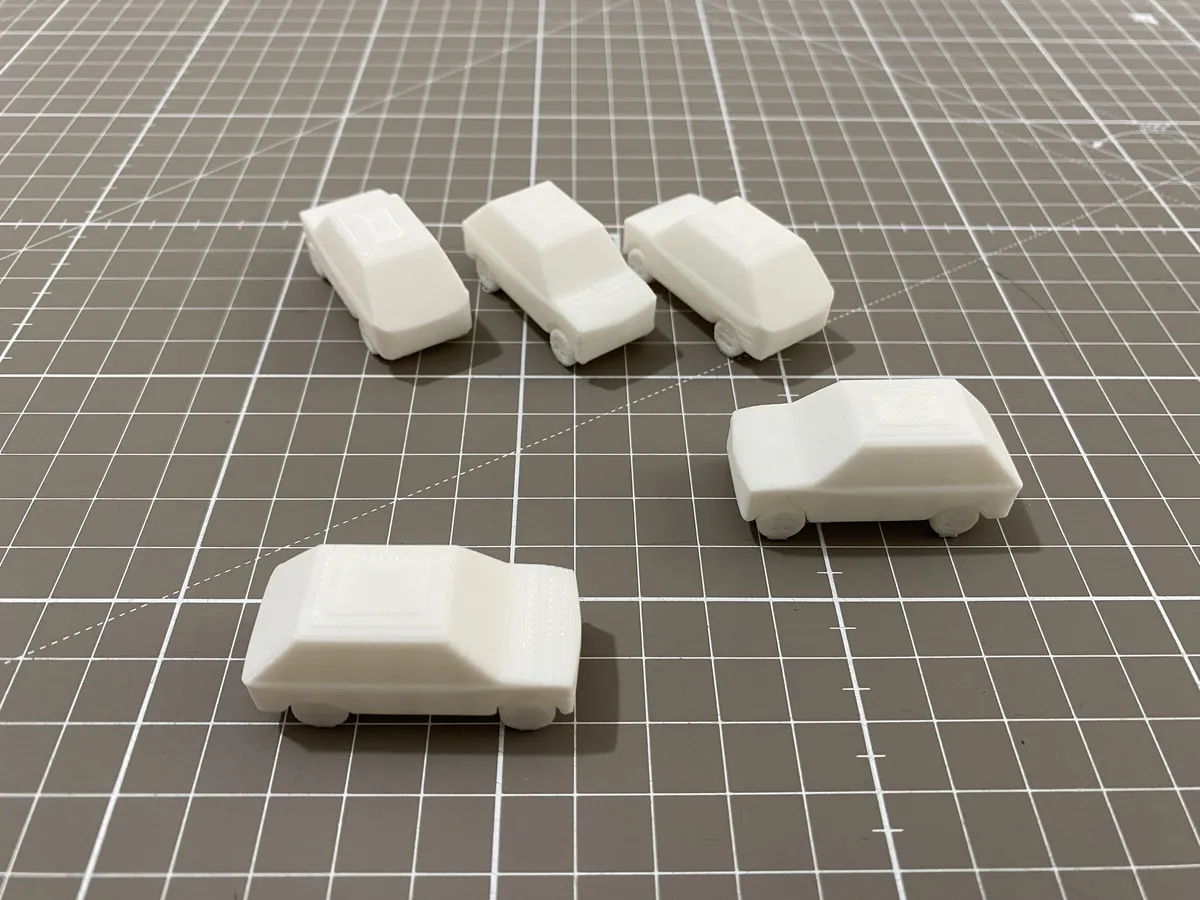 Auto estacionado en batería para maqueta, escala 1:200
