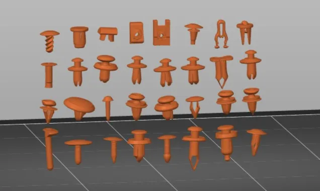 Surtido de grampas de guardabarros, 10 modelos