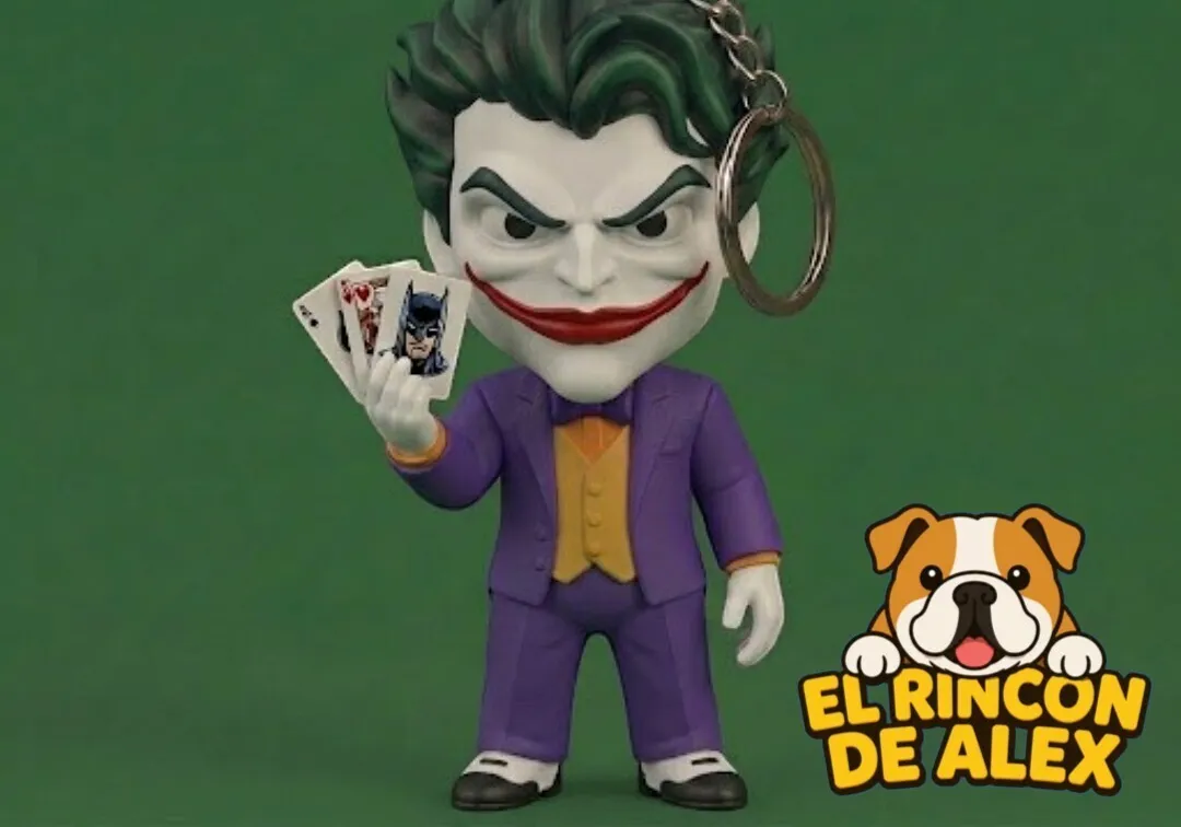 Llavero de payaso villano en relieve