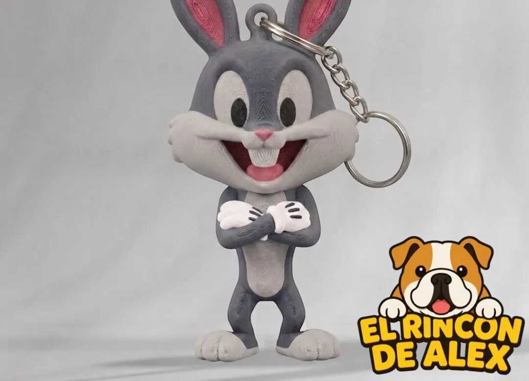 Llavero de conejo de dibujitos