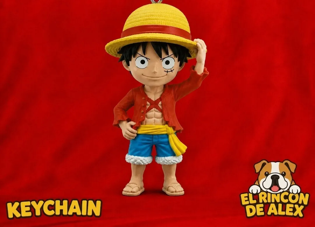 Llavero de pirata de sombrero de paja