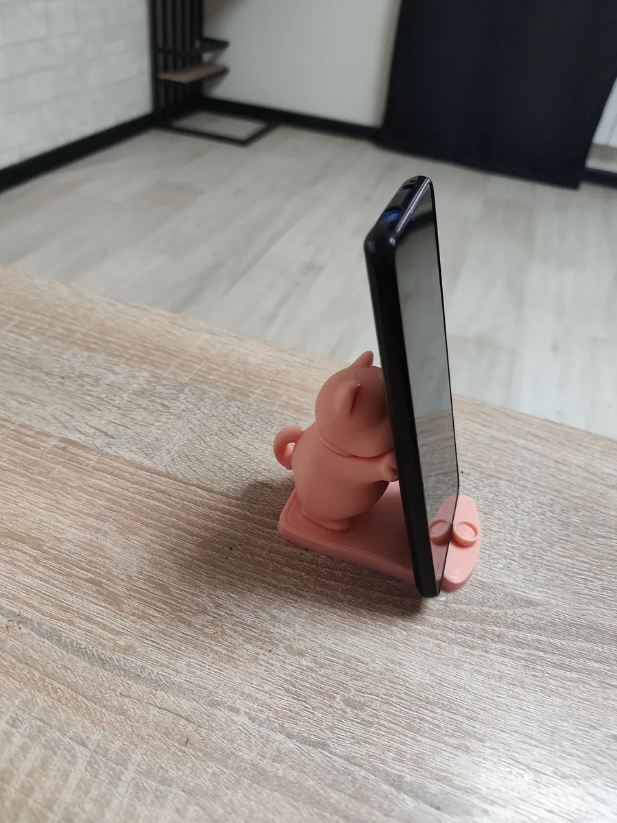 Soporte de celular con forma de gato gordo