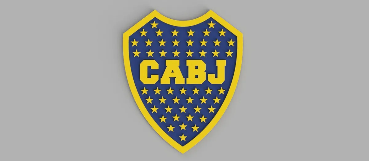 Cuadro de pared con el escudo de Boca