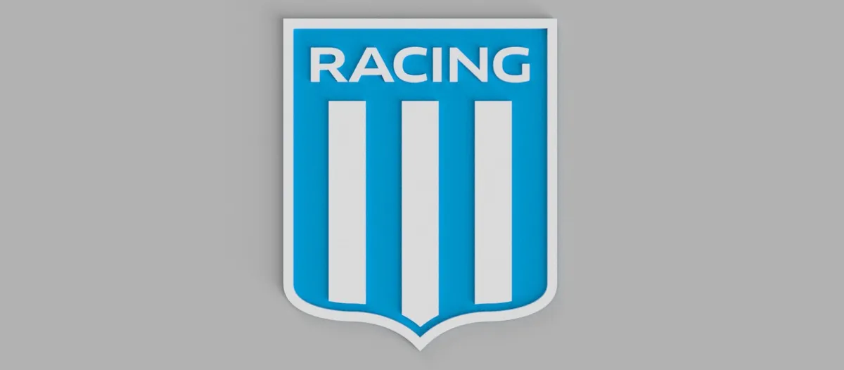 Cuadro de pared con el escudo de Racing