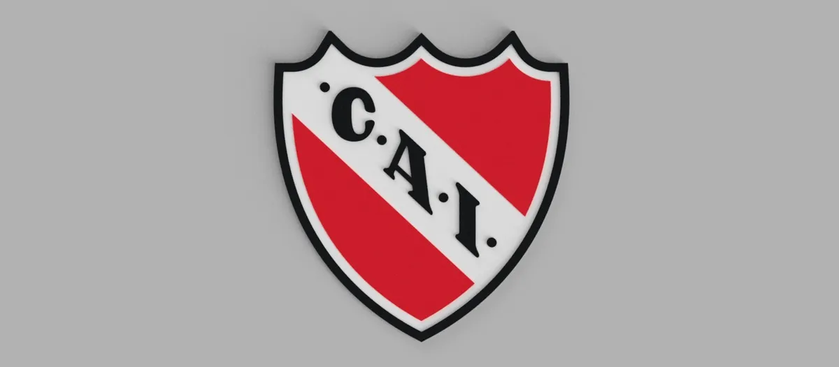 Cuadro de pared con el escudo de Independiente