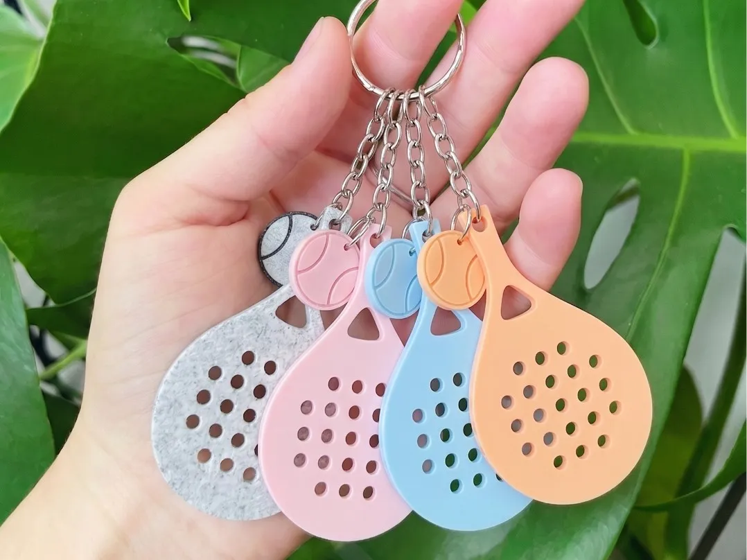 Llavero de pala de pádel para llaves y bolso
