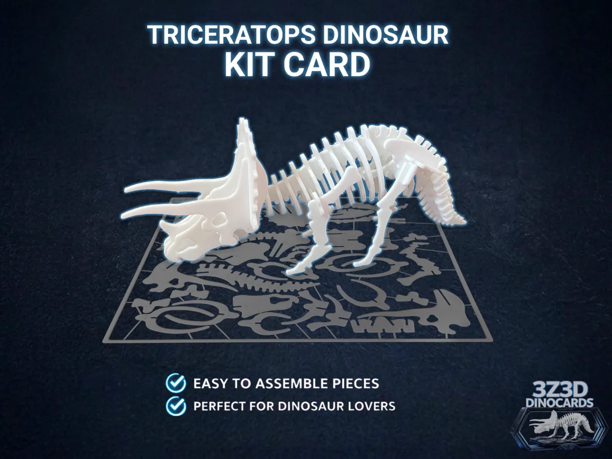 Triceratops para armar en tarjeta